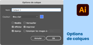 Options de calques sur Illustrator